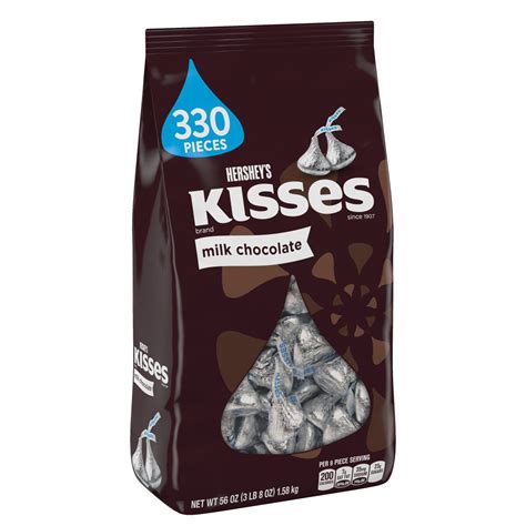 hershey s kisses kosher milk chocolate candy 56 oz 330 pieces