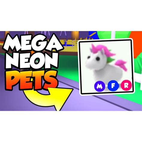 Adopt Me Legendary Mega Neon Unicorn Fly Ridemfr Shopee Malaysia