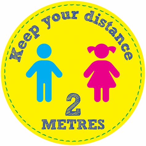 Social Distancing Keep Your Distance Children Floor Sign Seton