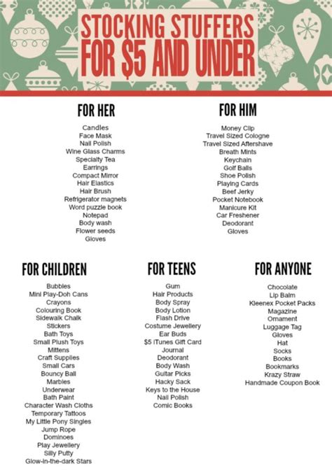 They're unique and desirable enough to sit under a tree, too. Stocking Stuffers for $5 and Under - Frugal Mom Eh!