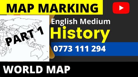 Ol History World Map Marking Part 1 English Medium Youtube