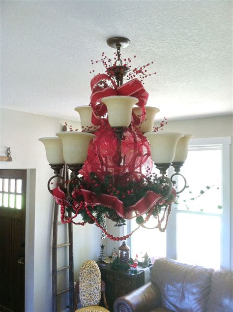 20 Decorate Chandelier For Christmas