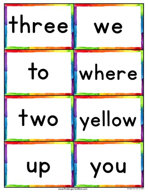 220 Dolch Sight Words Printable