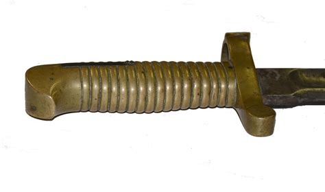 Original Civil War Model 1855 Saber Bayonet With Its Brass Mounted