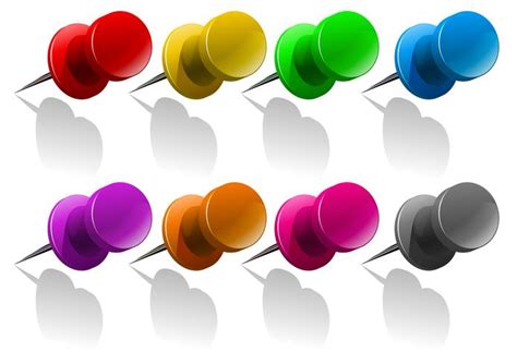 Pins In Different Colors 293891 Vector Art At Vecteezy