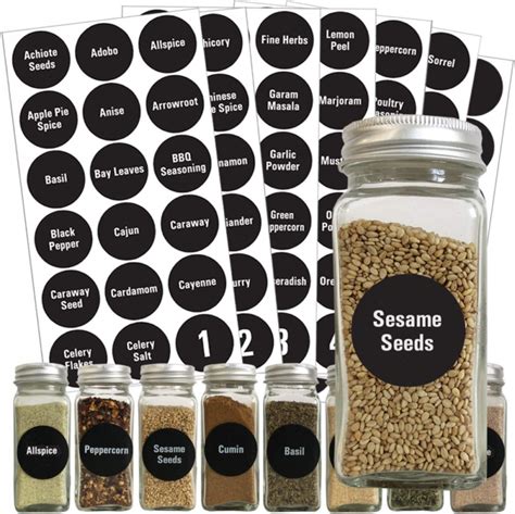 Spice Jar Labels With Precut Spice Names In Stencil Type On My Xxx Hot Girl