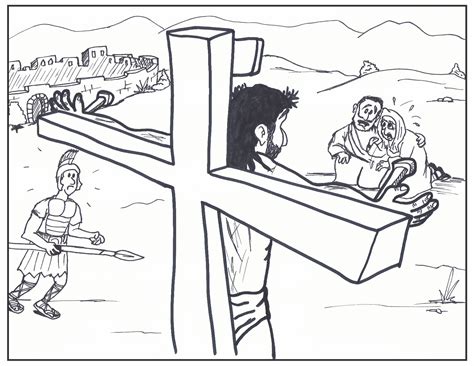 6 monster high coloring pages. Jesus On The Cross Pencil Drawings Color Pages Of Jesus ...