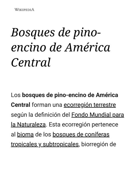 Bosques De Pino Encino De América Central Wikipedia La Enciclopedia