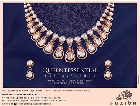 Fuzion Queentessential Extravagance Finest Diamond Jewelry Ad Advert
