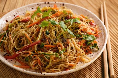 Rice and noodles asian kitchen. Asian Salad With Rice Noodles And Vegetables, Korean Style ...