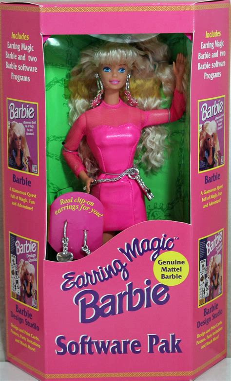 Barbie 1991 Earring Magic Barbie Plus Software Pak 1991 Mattel Nrfb Ubicaciondepersonas
