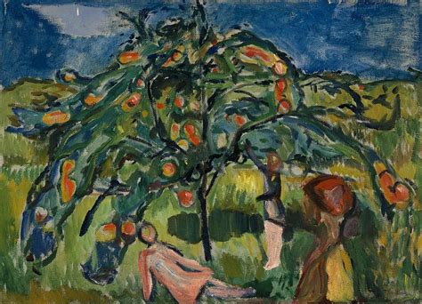Under The Apple Tree Painting By Edvard Munch Fine Art America