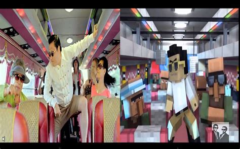 Gangnam Style Vs Minecraft Style Youtube