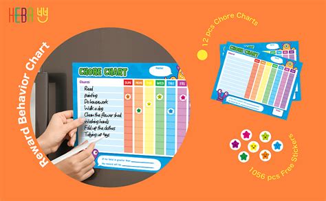 12 Pcs Reward Chore Behavior Chart Dry Erase And Self