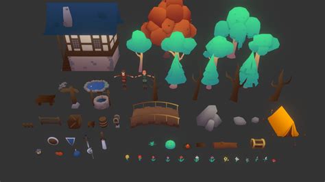 Low Poly Adventure Asset Pack Download Free 3d Model By Ghostlyfail