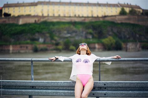 Portrait Of A Young Woman Wearing Sunglasses By Jovana Rikalo