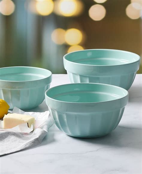 Martha Stewart Collection 3 Pc Ceramic Prep Bowl Set And Reviews Home