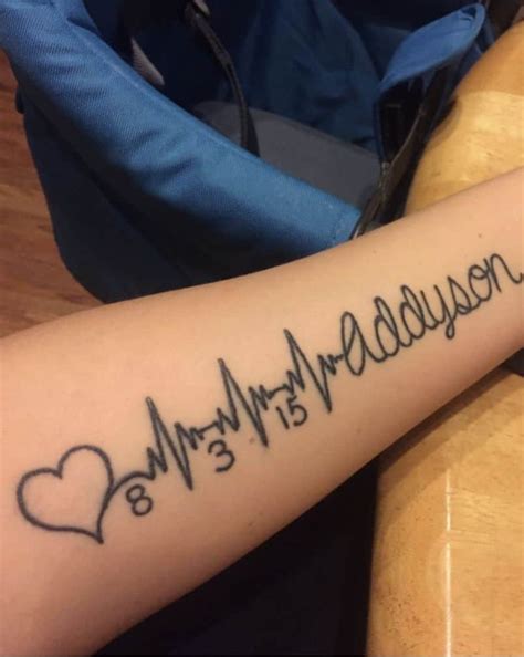 Kids Names Tattoo Ideas Saved Tattoo Heartbeat 2p Name Tattoos For