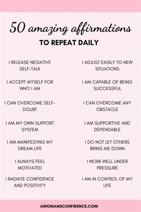 Amazing Affirmations For Self Love Success And Confidence A Woman