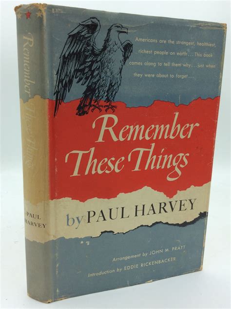 Remember These Things By Paul Harvey Very Good Hardcover 1953 2nd