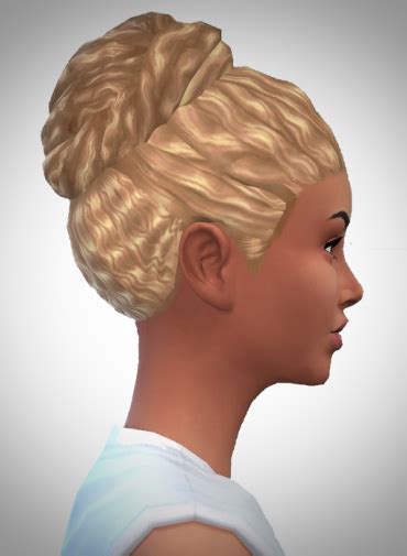 Birksches Sims Blog Mid Wave Knot Hair Sims 4 Hairs