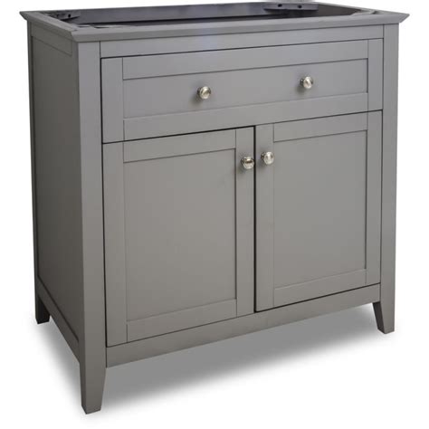 This 36'' single vanity has your back when it comes to finishing off your bathroom reno. Jeffrey Alexander VAN102-36 Grey Chatham Shaker Collection ...