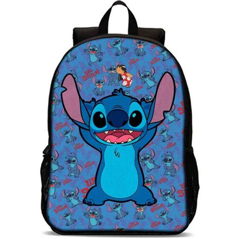 Mochila Escolar Menina Stitch Lilo Animado Bolsa De Costas Shopee Brasil