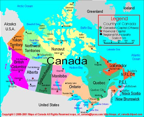 Canada Map And Capitals
