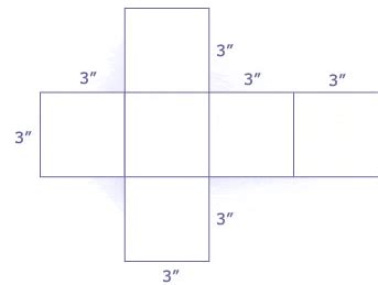 Looking at the cube template, it is easy to see that the cube has six sides and each side is a square. Interactives . 3D Shapes . Surface Area & Volume