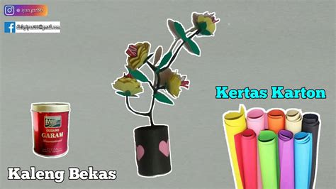 Cara Membuat Bunga Dari Kertas Karton Karya Youtube