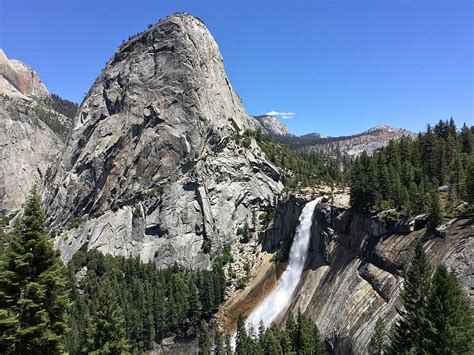 Free Photo Nevada Falls Rock Water Waterfall Yosemite Mountain