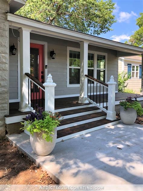 41 Awesome Small Front Porch Design Ideas Porch Step Railing Front