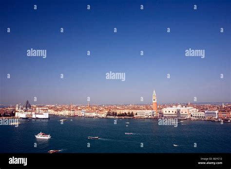 View Of Canale Di San Marco Towards The Campanile In Piazza San Marco From The Campanile At San