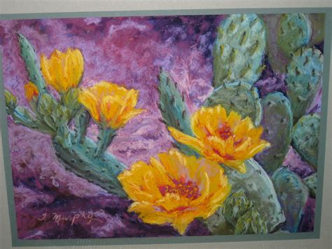 Pastel Cactus Painting Art My Arts