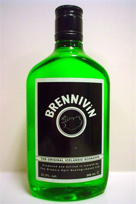 Brennivín Icelandic Liquor Clear Unsweetened Schnapps Schnapps