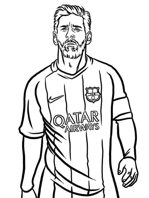 Lionel Messi 5 Coloring Page - Free Printable Coloring Pages for Kids