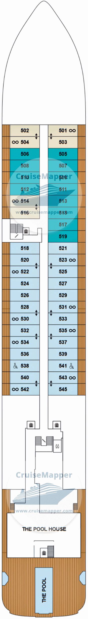 Ritz-Carlton Evrima deck 5 plan | CruiseMapper