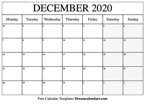 Calendar Monday To Sunday Monthly Example Calendar Printable
