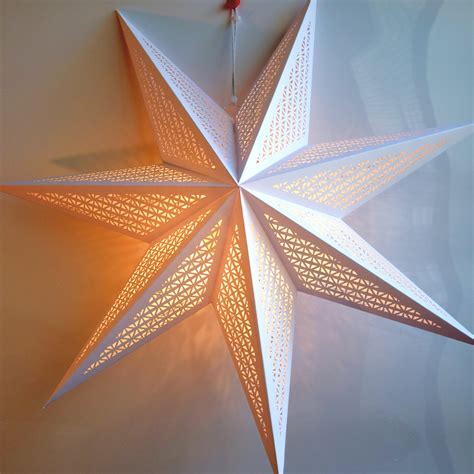 Paper Star Lantern Decoration (Cosmic White 7-Point ...