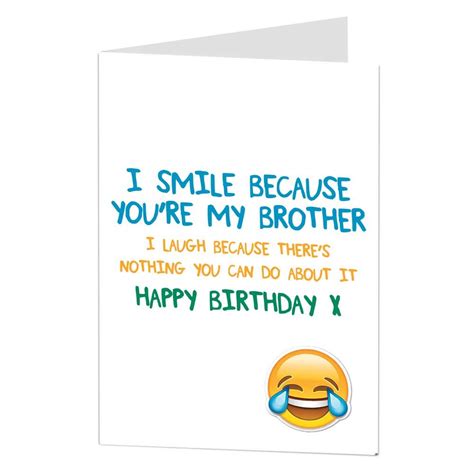 Buy Funny Brother Birthday Cards Perfect For Big Older 40th 50th 60th