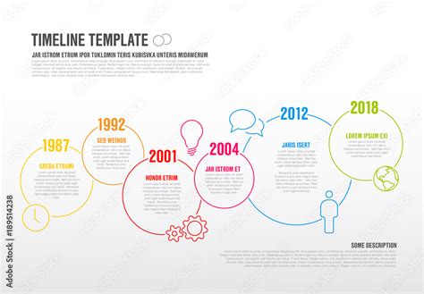 Overlapping Circles Timeline Infographic 2 Stock Template Adobe Stock