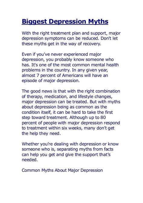 Biggest Depression Myths