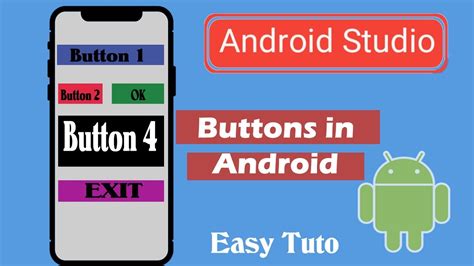 How To Create Buttons Android Studio Beginners Tutorial Youtube