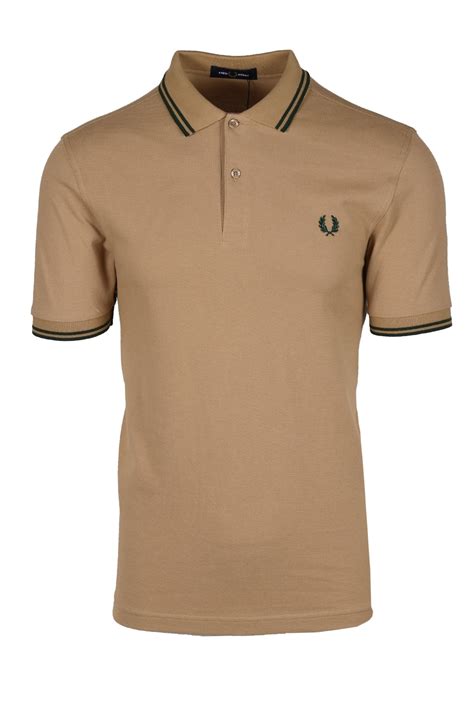 Fred Perry Twin Tipped Polo Shirt Warm Stone M3600 Michael Stewart