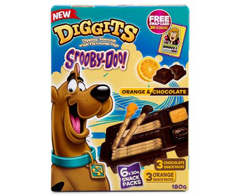 2 X Diggits Scooby Doo Chocolate And Orange Snack Packs 6pk Au