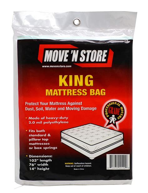 If you are moving your mattress with you, then you would need a mattress bag. King Mattress Cover - Rent a Moving Box