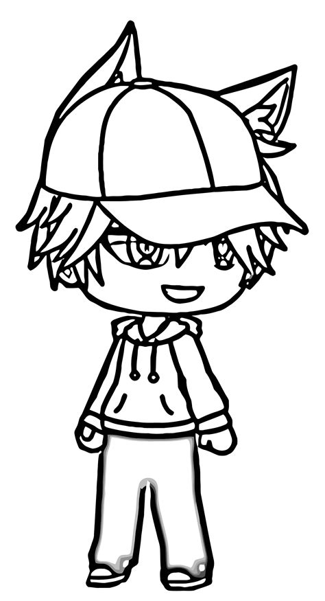 Coloring Pages Of Gacha Life Boy Gacha Life Coloring Pages Cute
