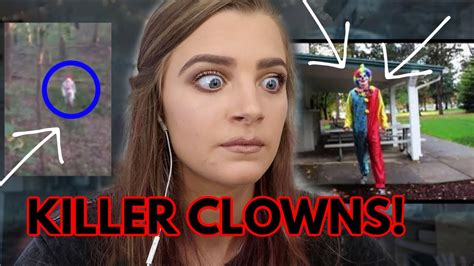 killer clowns caught on camera 🤡 reaction youtube