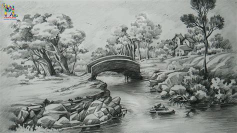 Landscape Drawing In Pencil Pdf At Explore