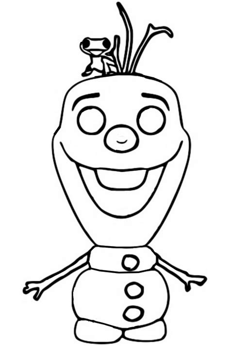 Coloring page Funko Pop Frozen 2 : Olaf 3
